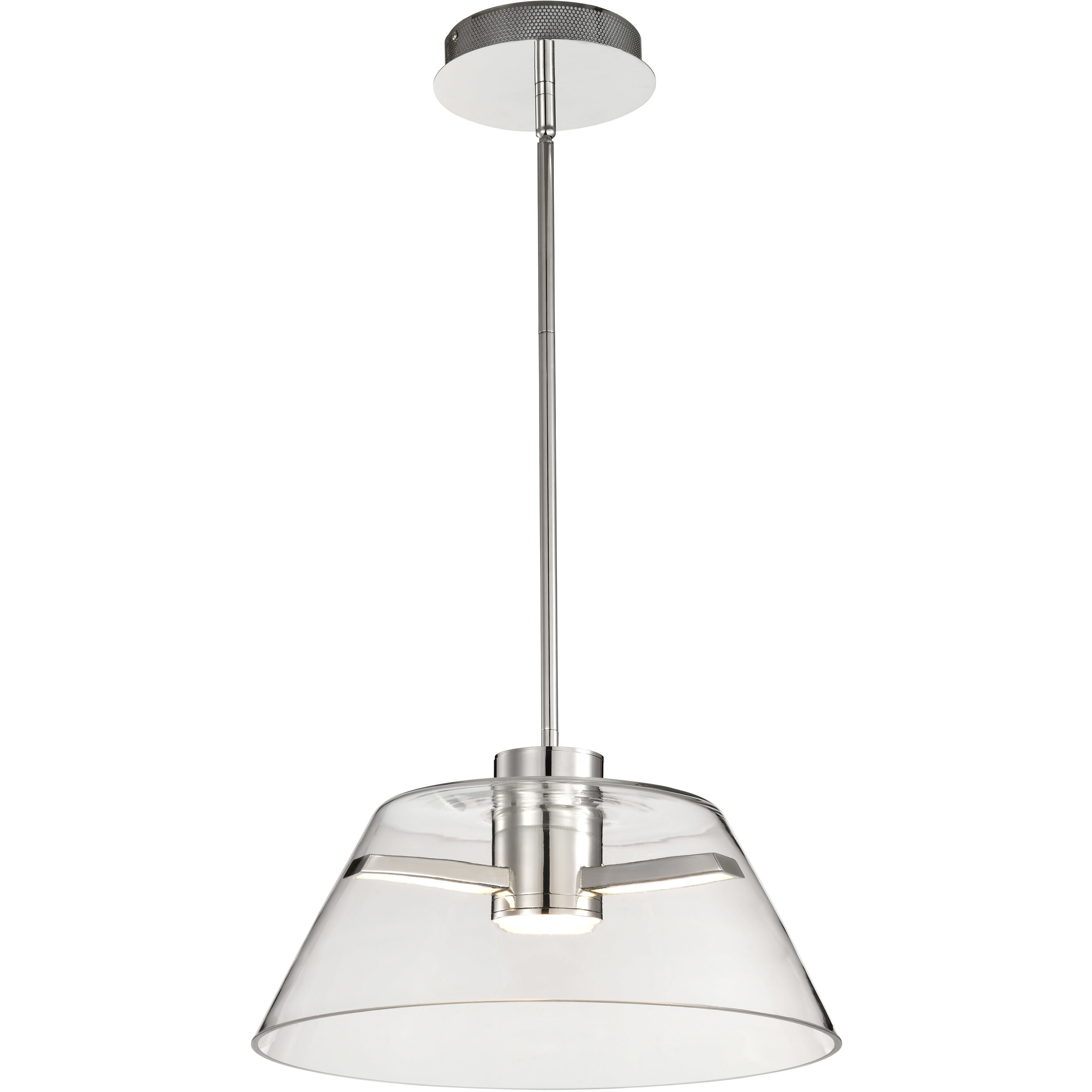 Edmond LED 17 inch Polished Nickel Pendant Ceiling Light