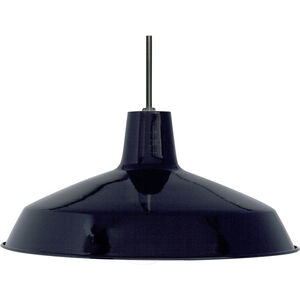 Brentwood 1 Light 16 inch Black and Steel Pendant Ceiling Light