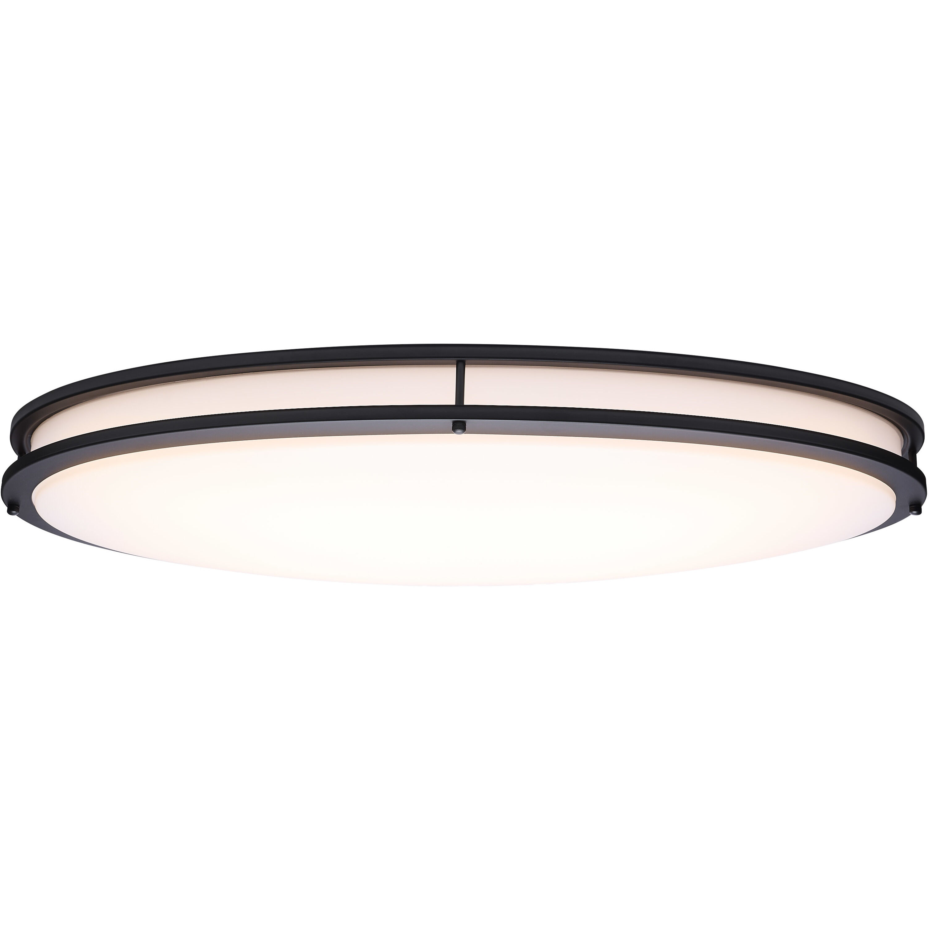 Glamour LED 17.99 inch Black Oval Flush Mount Ceiling Light