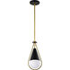 Admiral 1 Light 10 inch Matte Black Pendant Ceiling Light