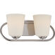Dylan LED 16 inch Polished Nickel Vanity Light Wall Light