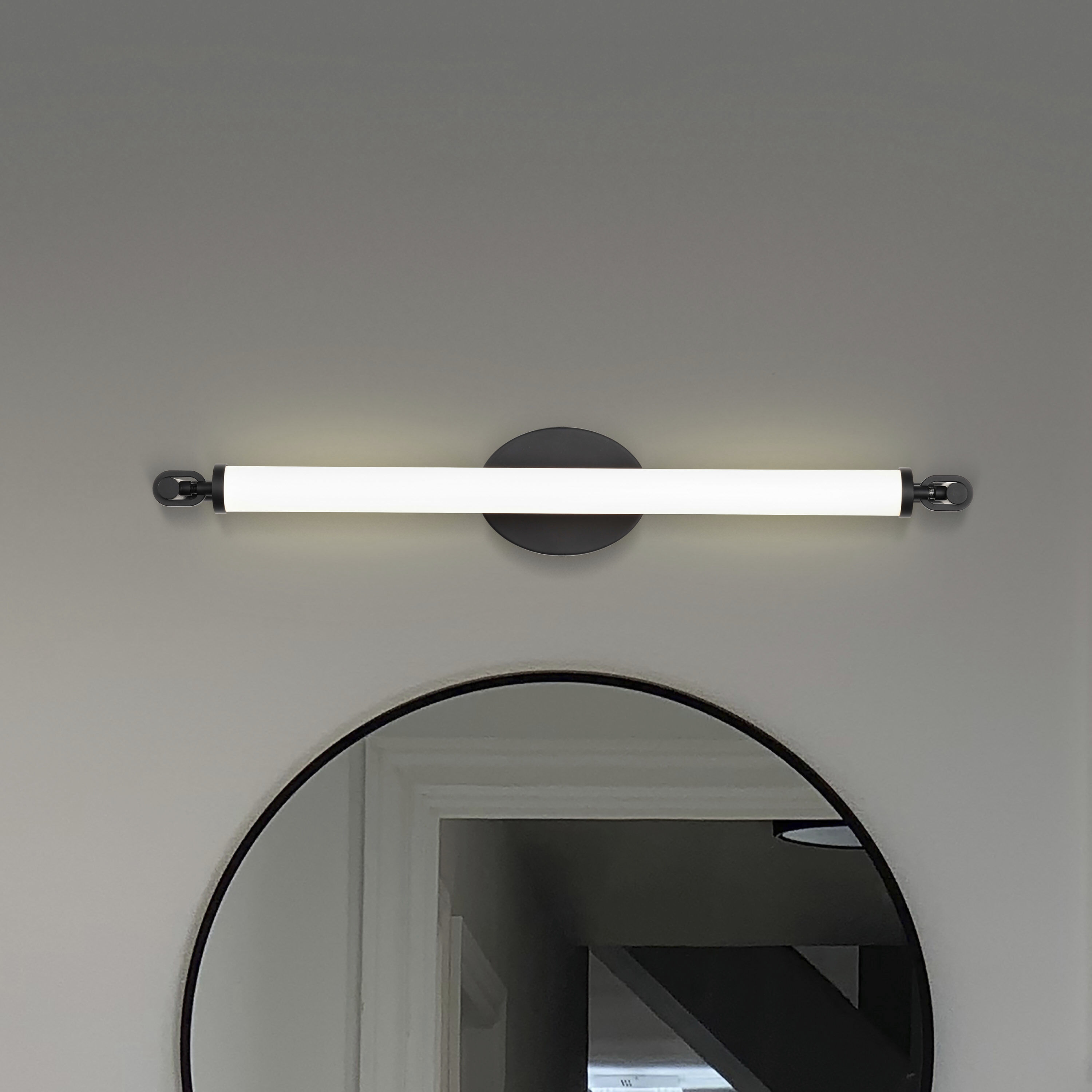 Edgeworth LED 27.75 inch Matte Black Vanity Light Wall Light