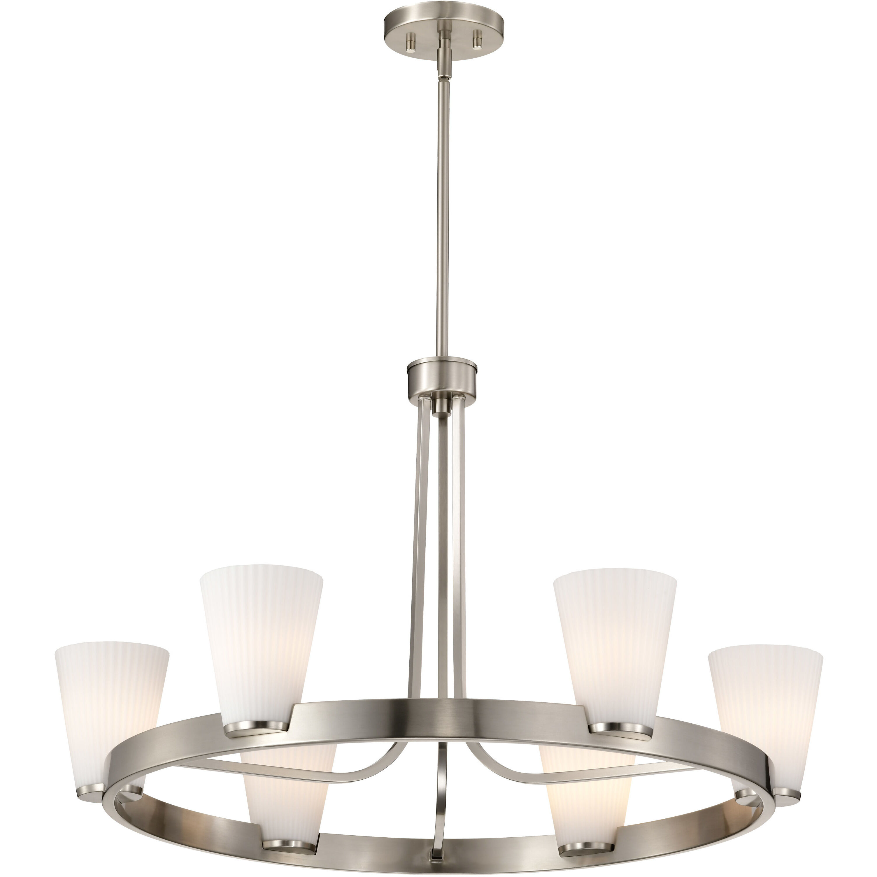 Royale 30 inch Brushed Nickel Chandelier Ceiling Light
