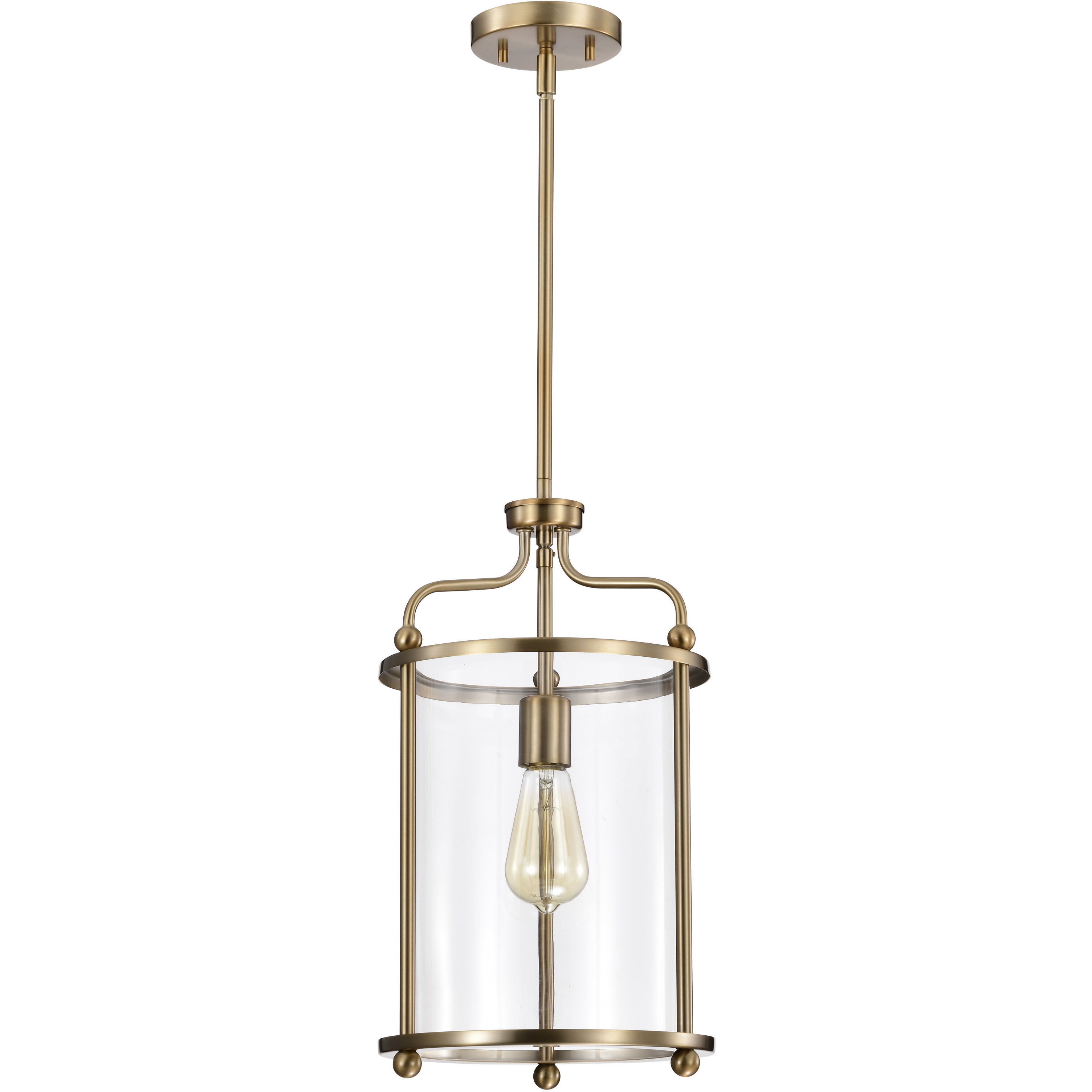 Yorktown 1 Light 10 inch Burnished Brass Pendant Ceiling Light