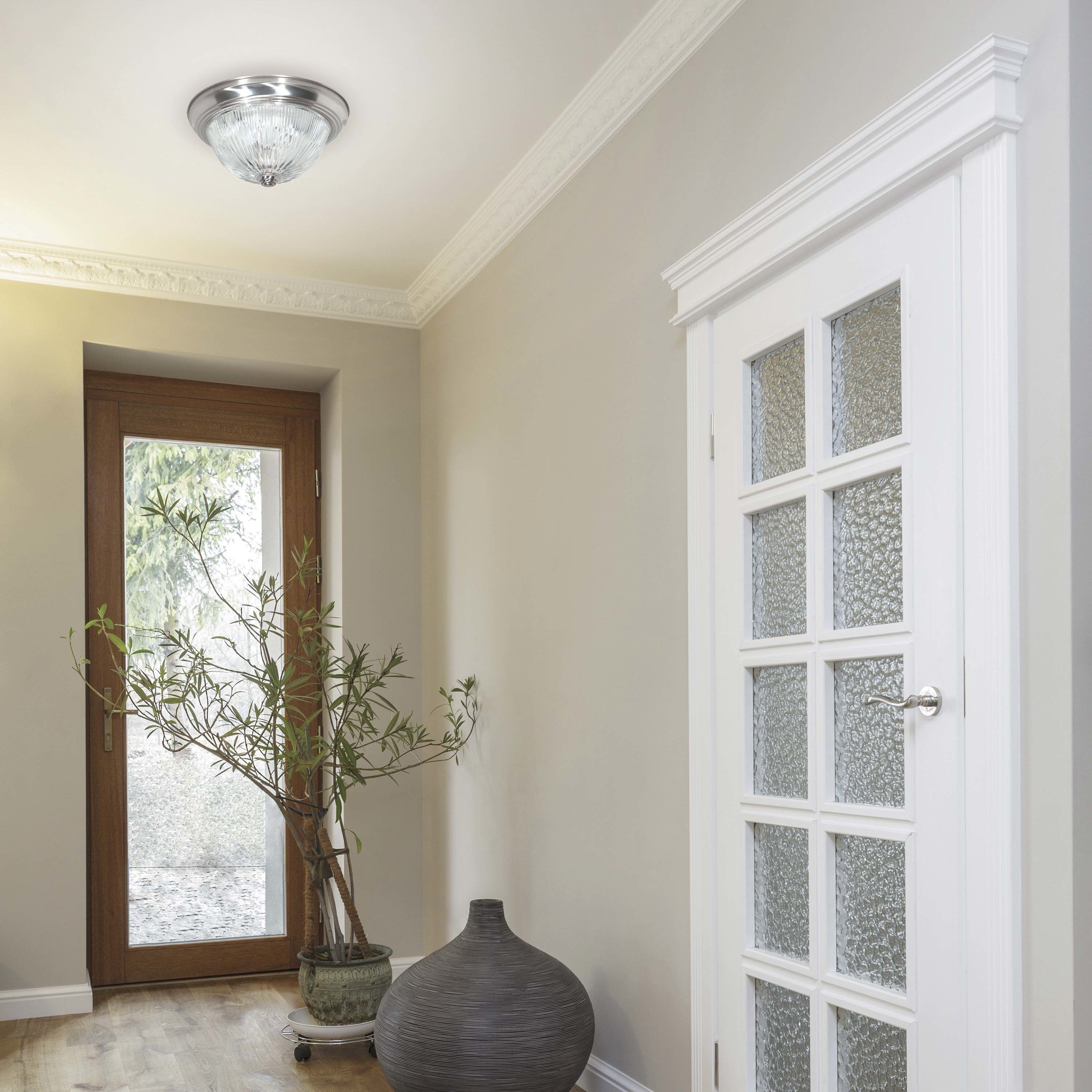 Brentwood 2 Light 11 inch Brushed Nickel Flush Mount Ceiling Light