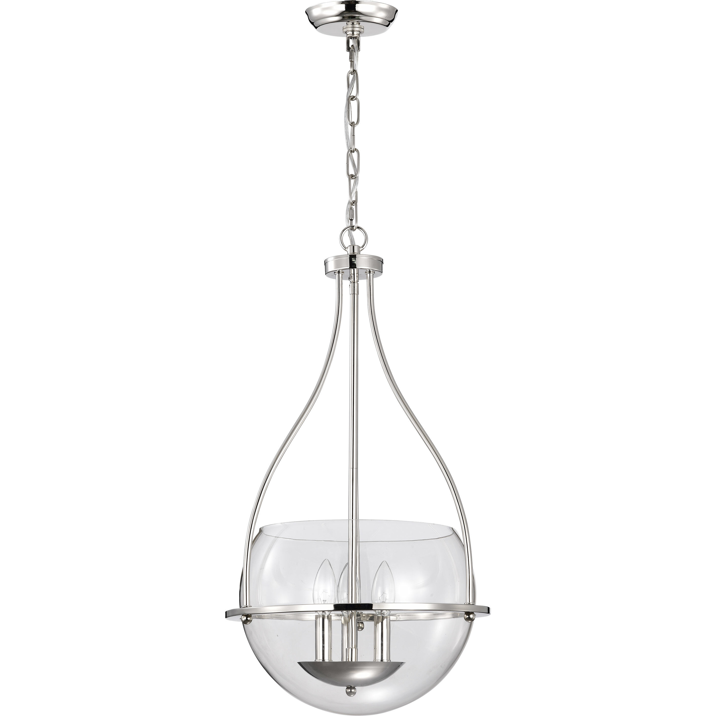 Amado 3 Light 14 inch Polished Nickel Pendant Ceiling Light