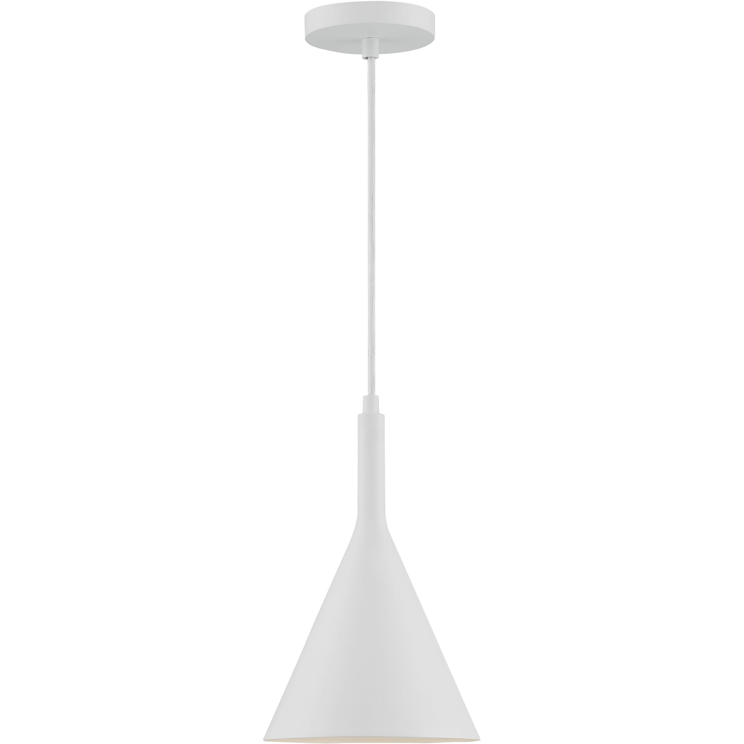 Lightcap 1 Light 8 inch Matte White Pendant Ceiling Light