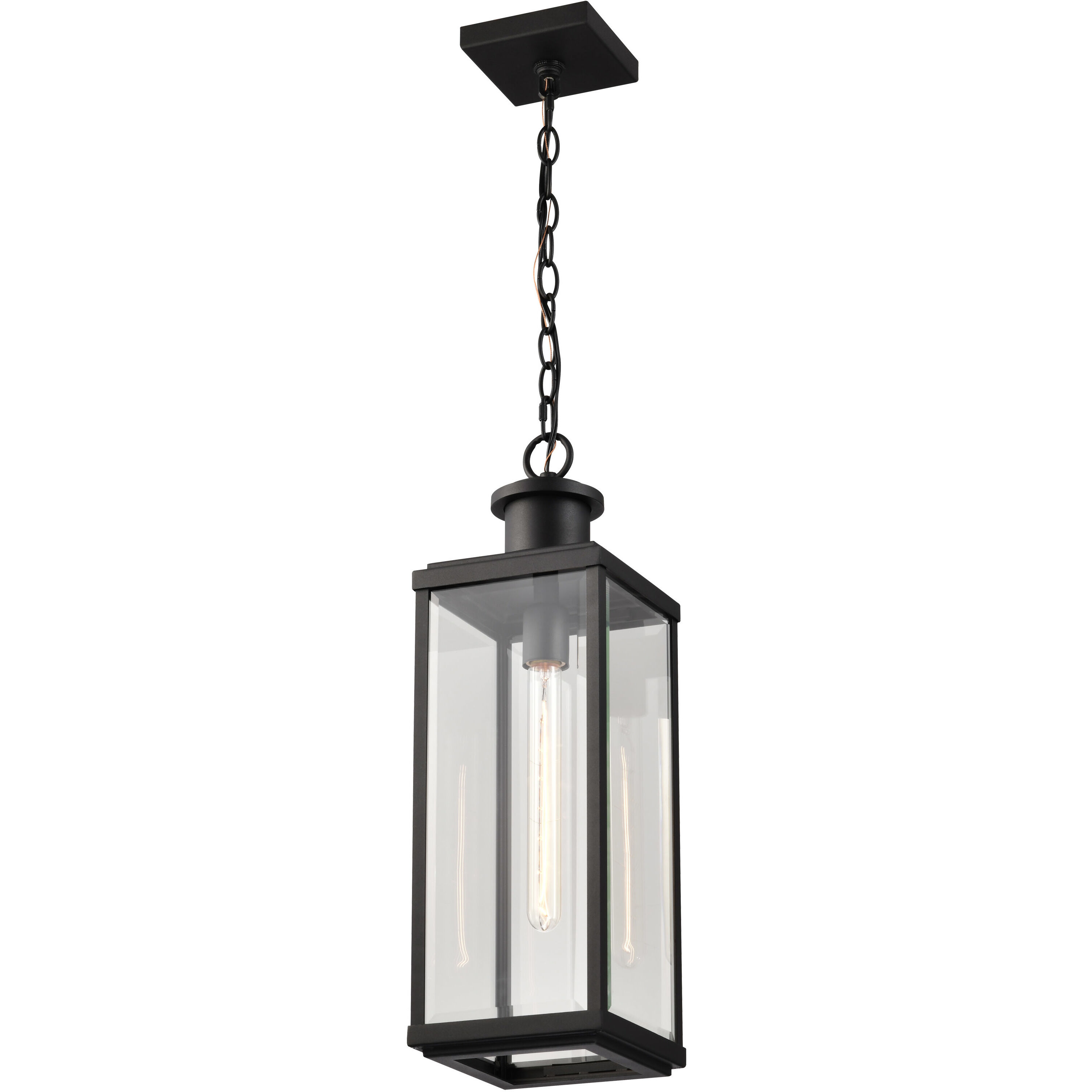 Luca 7 inch Sand Black Outdoor Hanging Light