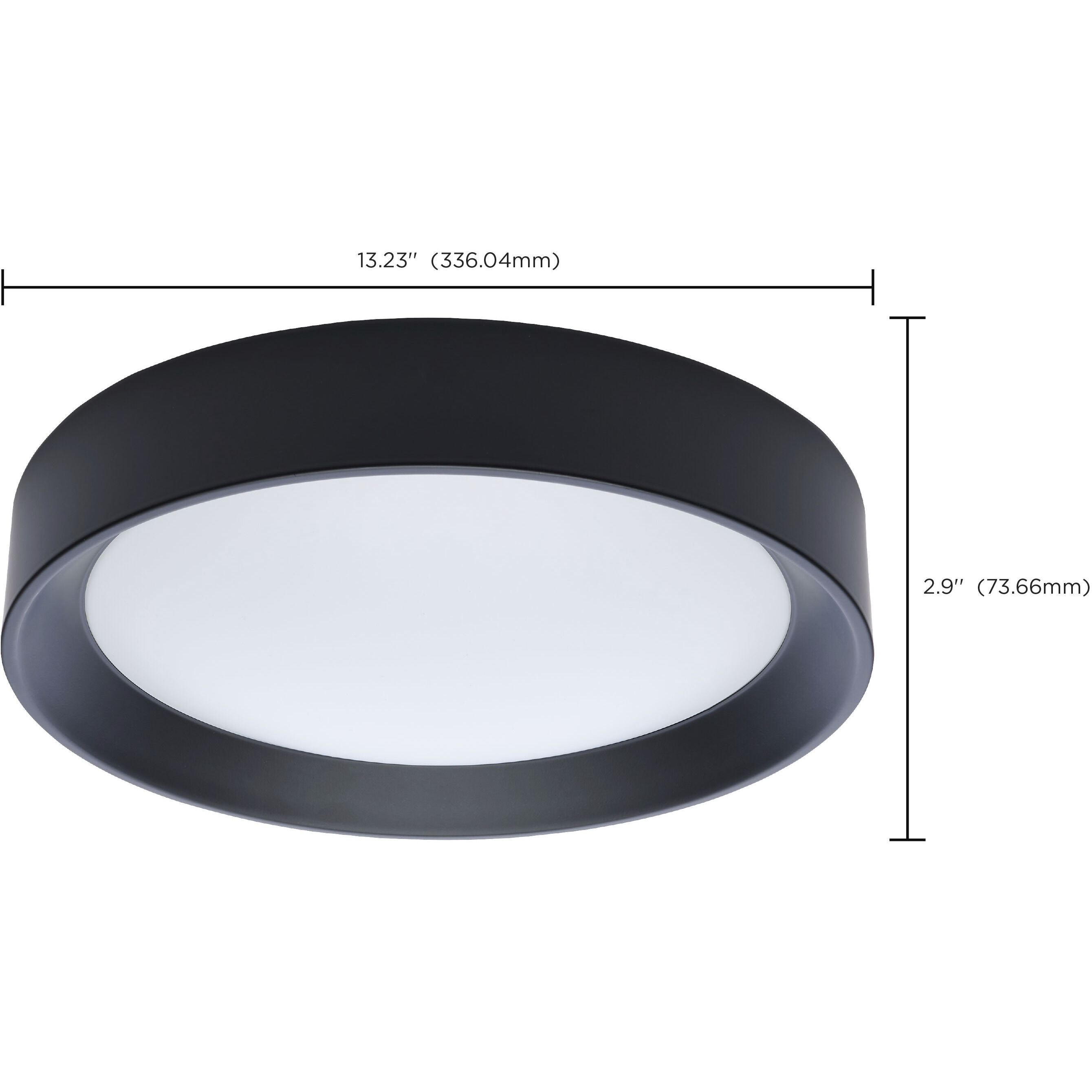 Selene LED 13.23 inch Black Flush Mount Ceiling Light
