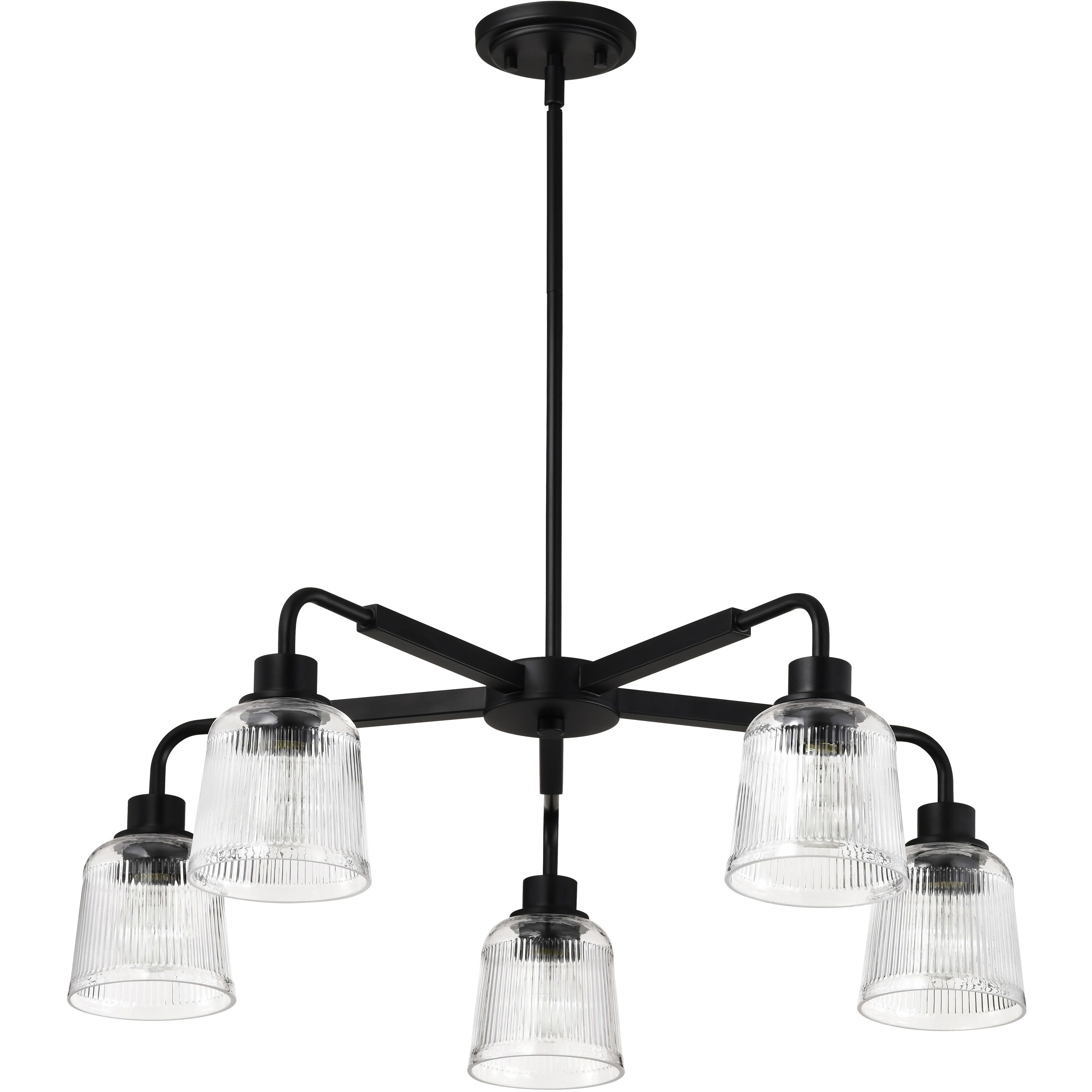 Grayson 30 inch Matte Black Chandelier Ceiling Light