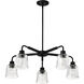 Grayson 30 inch Matte Black Chandelier Ceiling Light