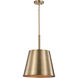 Alexis 1 Light 15 inch Burnished Brass and Gold Pendant Ceiling Light