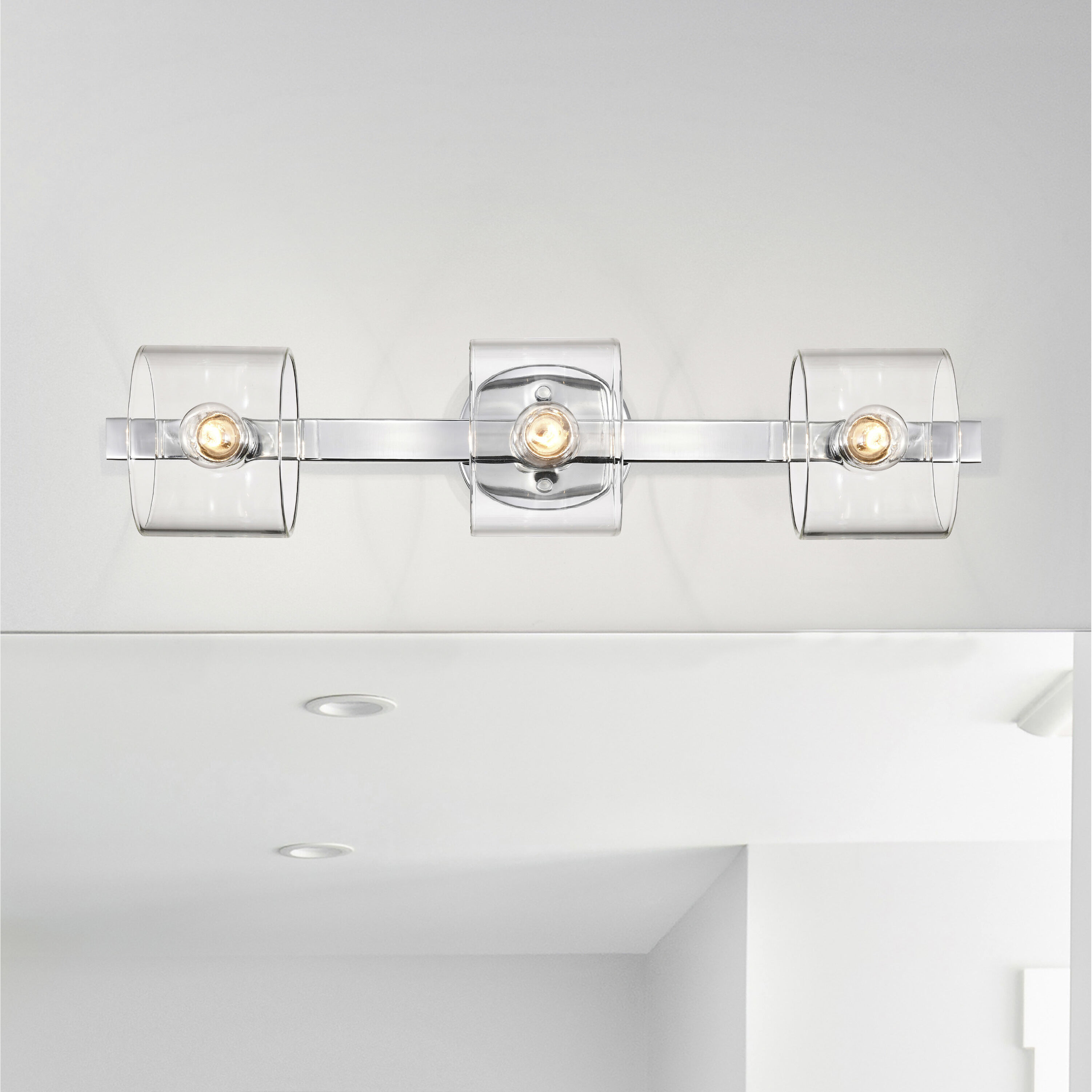 Marlowe 3 Light 24 inch Polished Nickel Vanity Light Wall Light