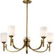 Solara 30 inch Natural Brass Chandelier Ceiling Light