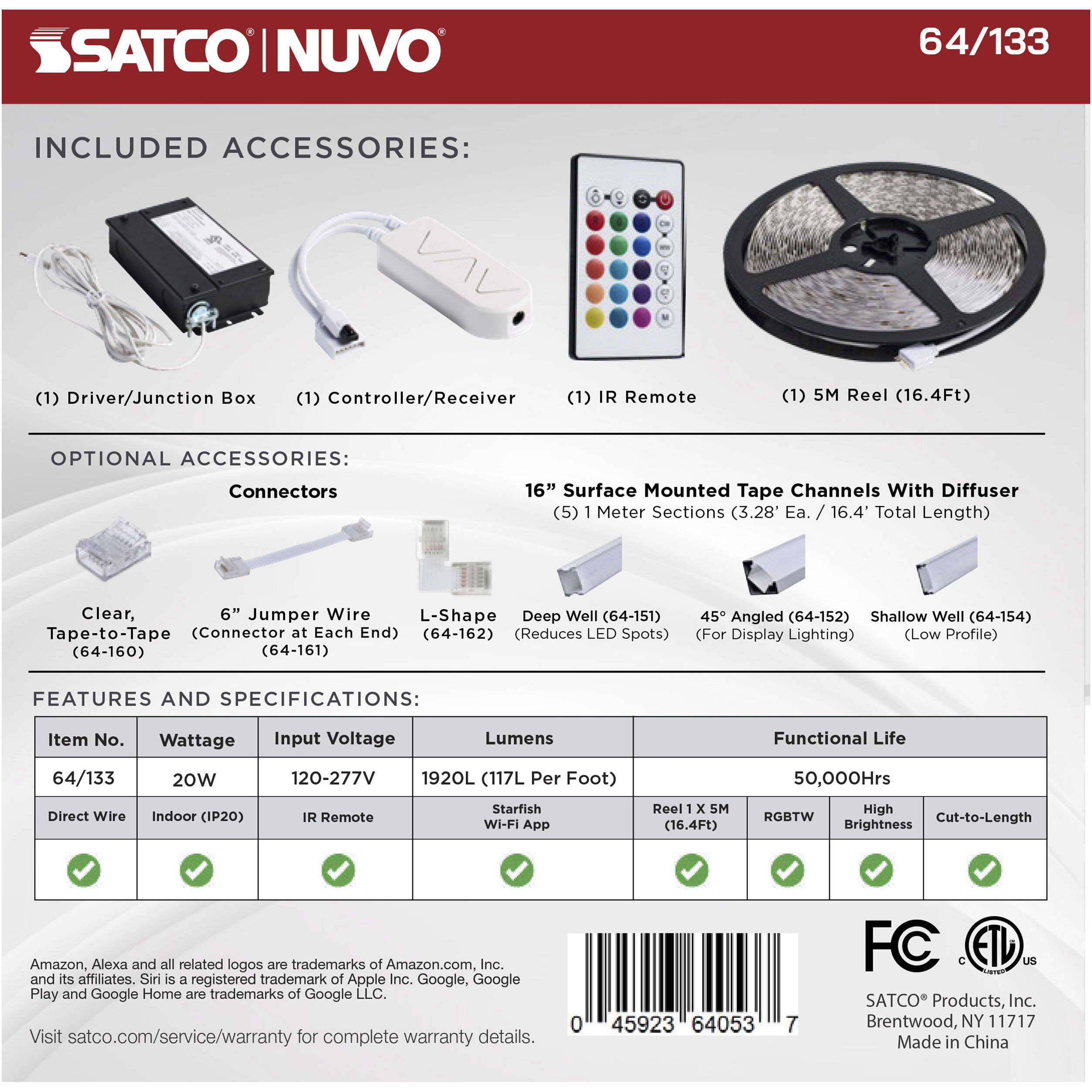 Dimension White 2700K 196.85 inch Tape Light