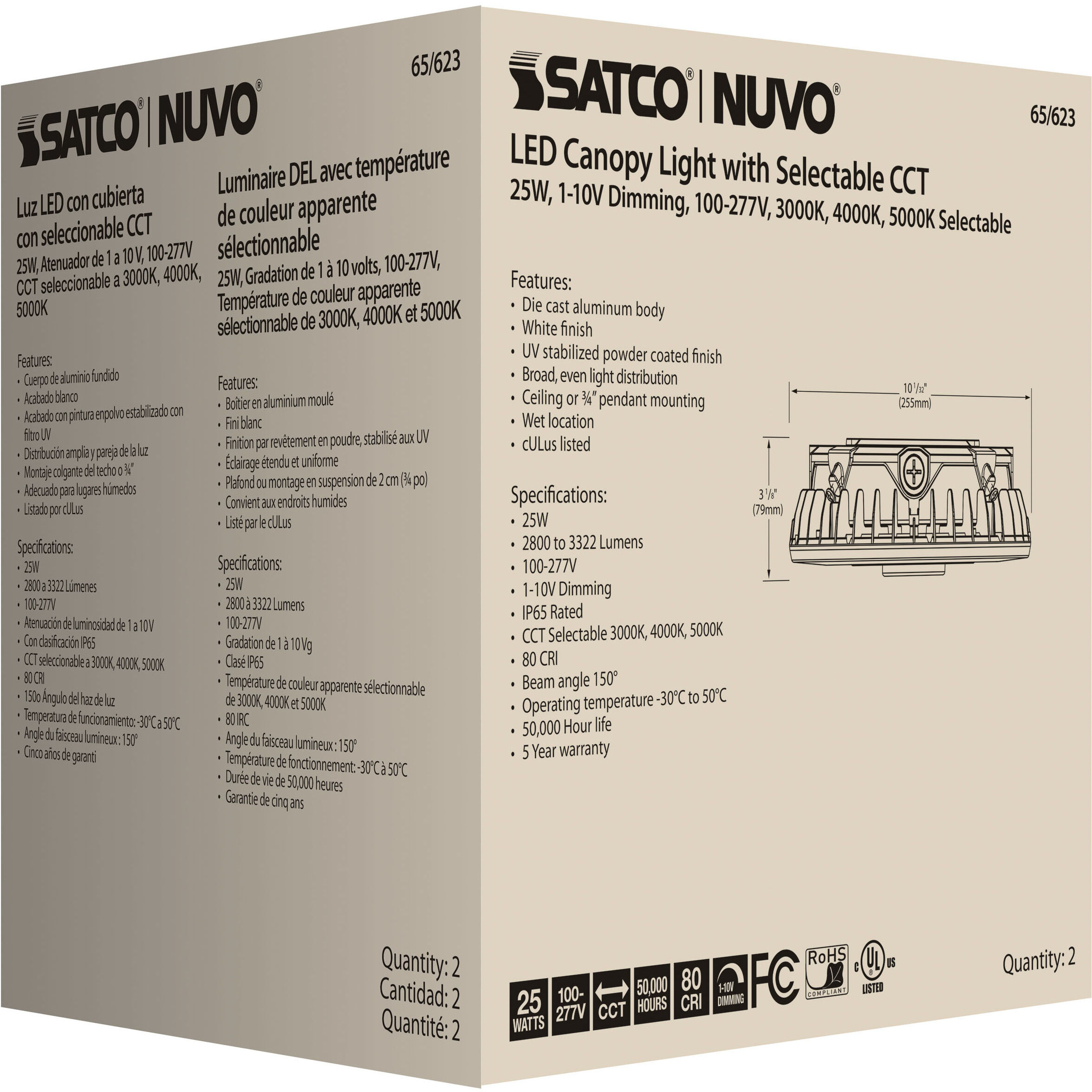 Brentwood LED 10 inch White Flush Mount Ceiling Light