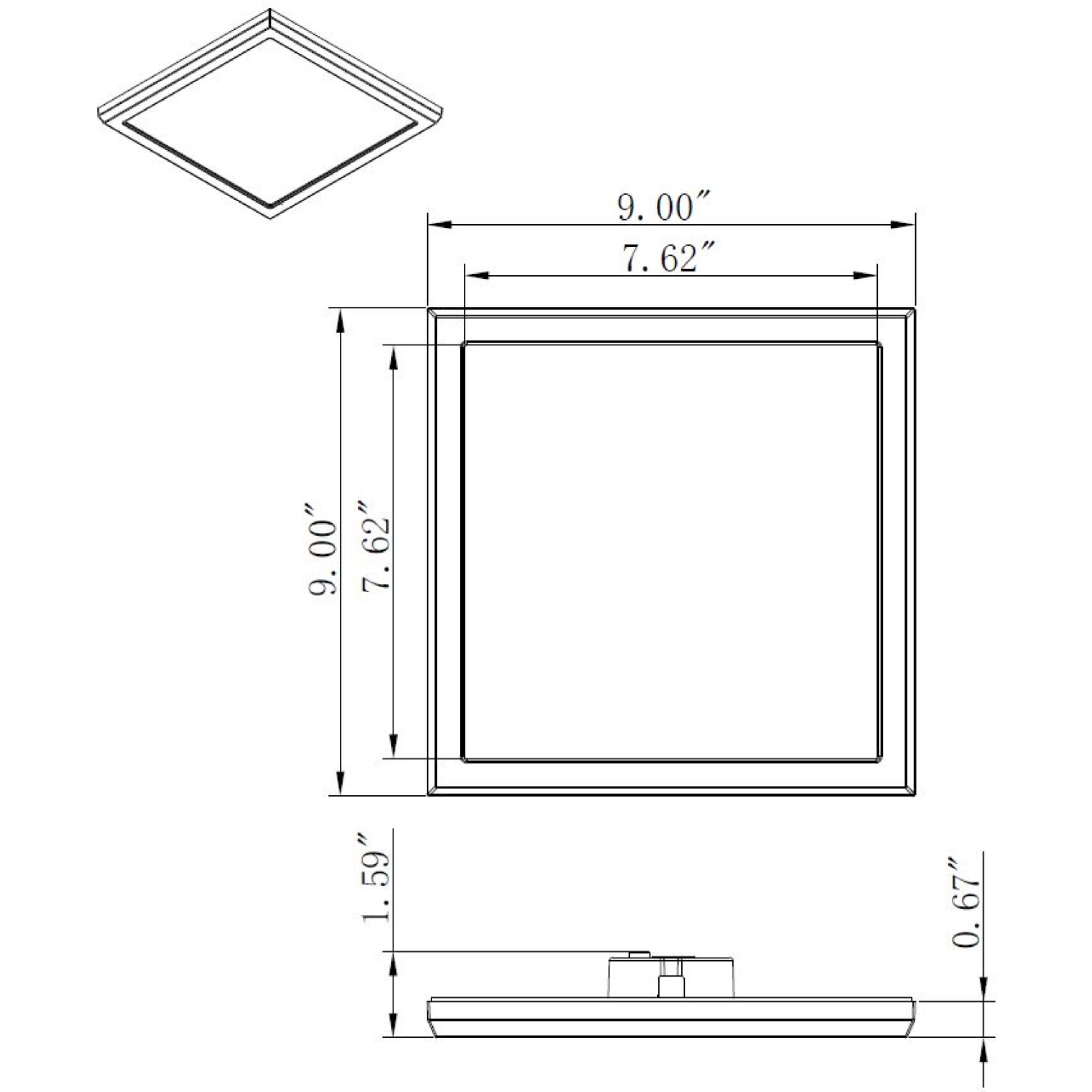 Blink LED 9 inch Bronze Flush Mount Ceiling Light