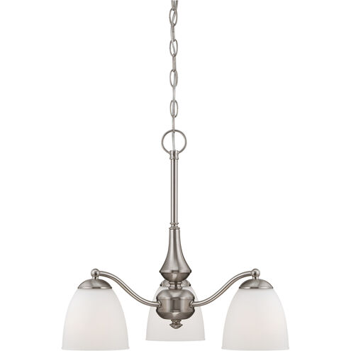 Patton 3 Light 21 inch Brushed Nickel Chandelier Ceiling Light