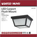 Brentwood LED 9 inch Black Outdoor Flush Mount
