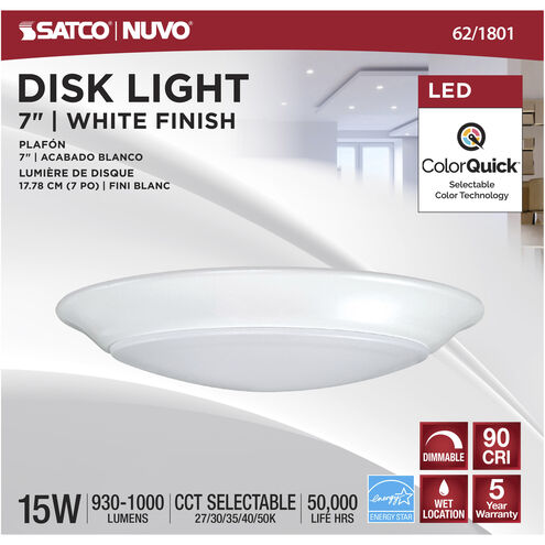 Brentwood Integrated LED White LED Disk