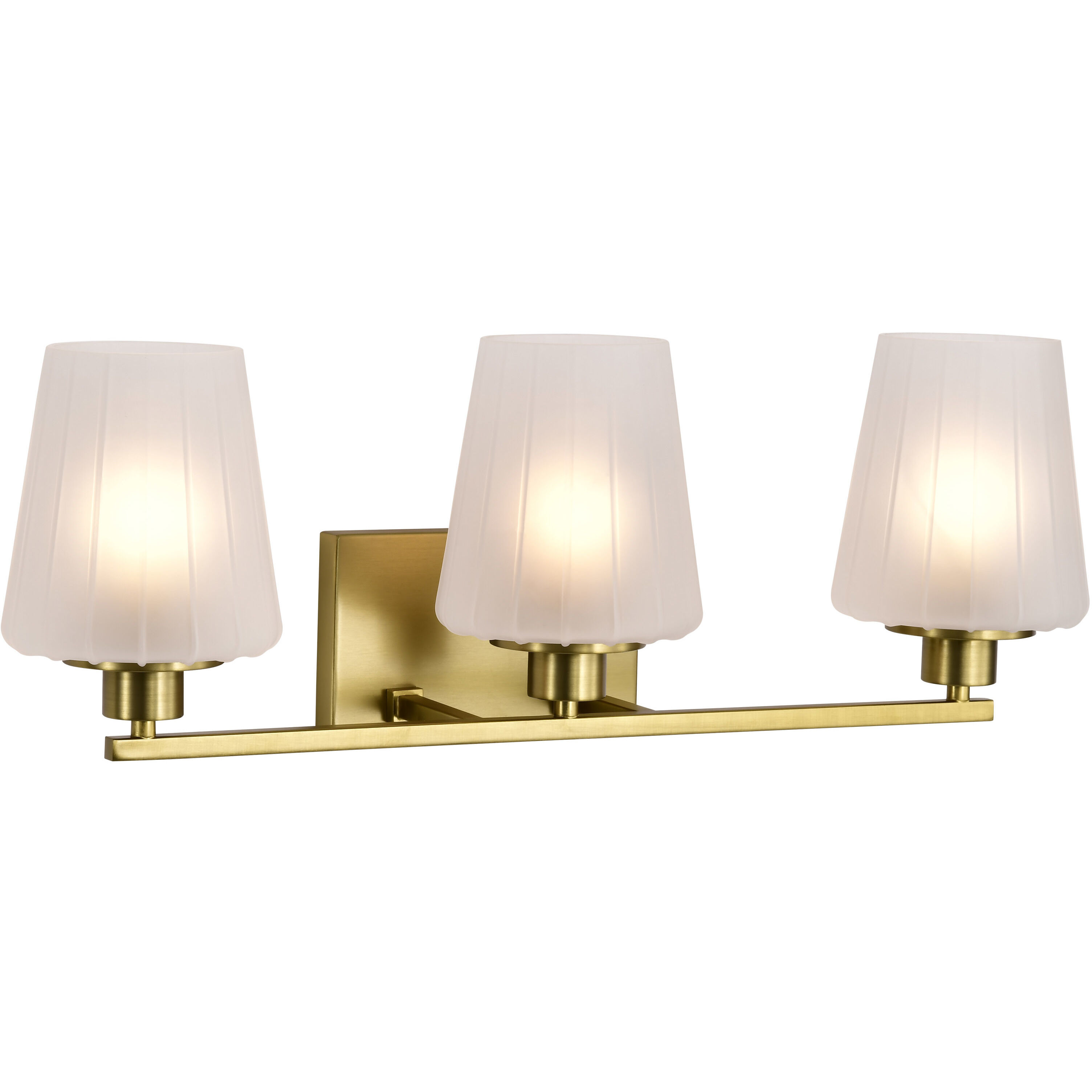 Lune 24 inch Vintage Brass Vanity Wall Light