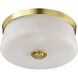 Lune 16 inch Vintage Brass Flush Mount Ceiling Light