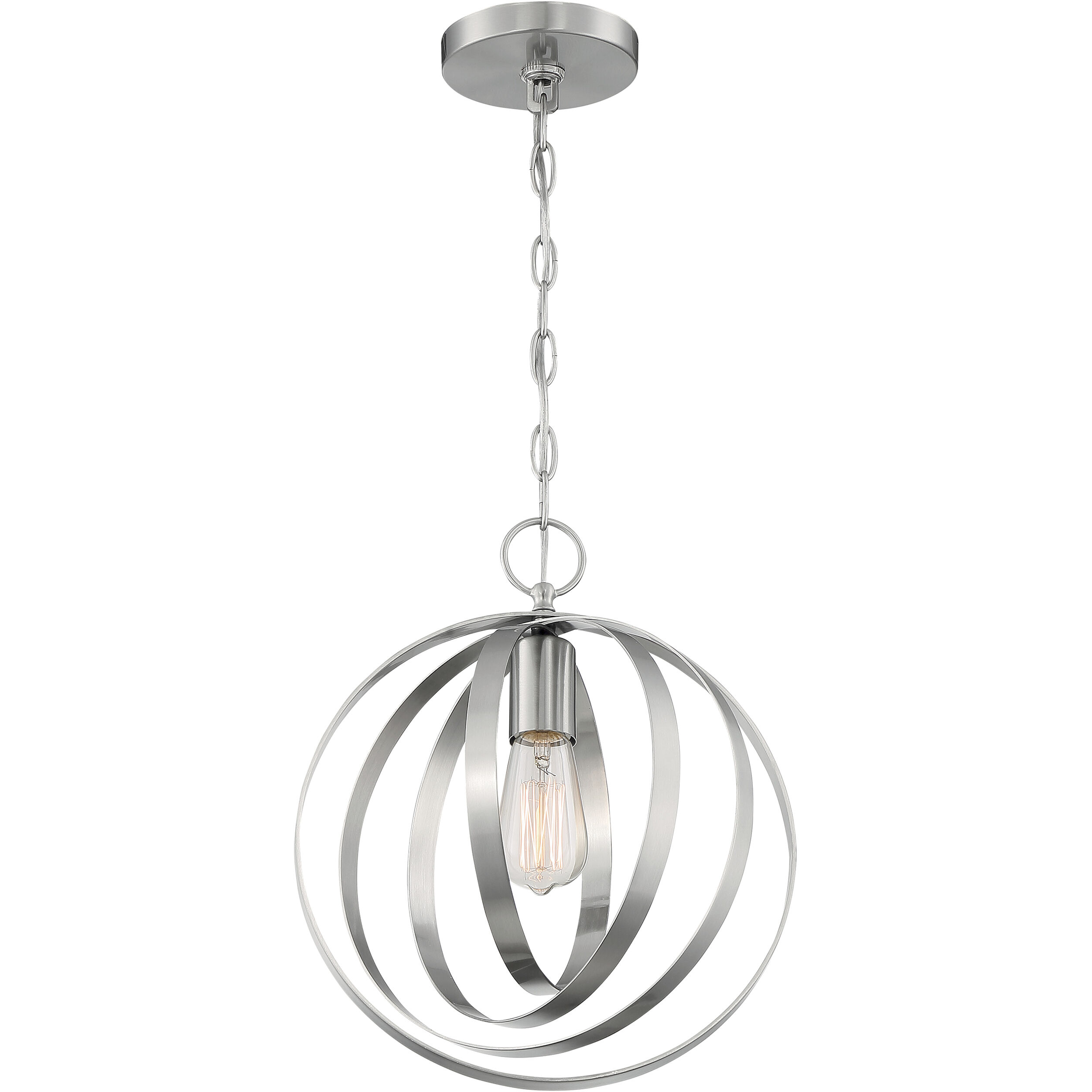 Pendleton 1 Light 12 inch Brushed Nickel Pendant Ceiling Light