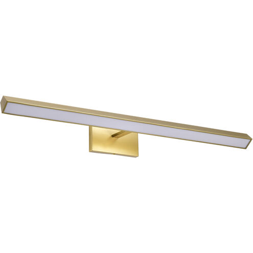 Mila LED 35.8 inch Vintage Brass Vanity Wall Light