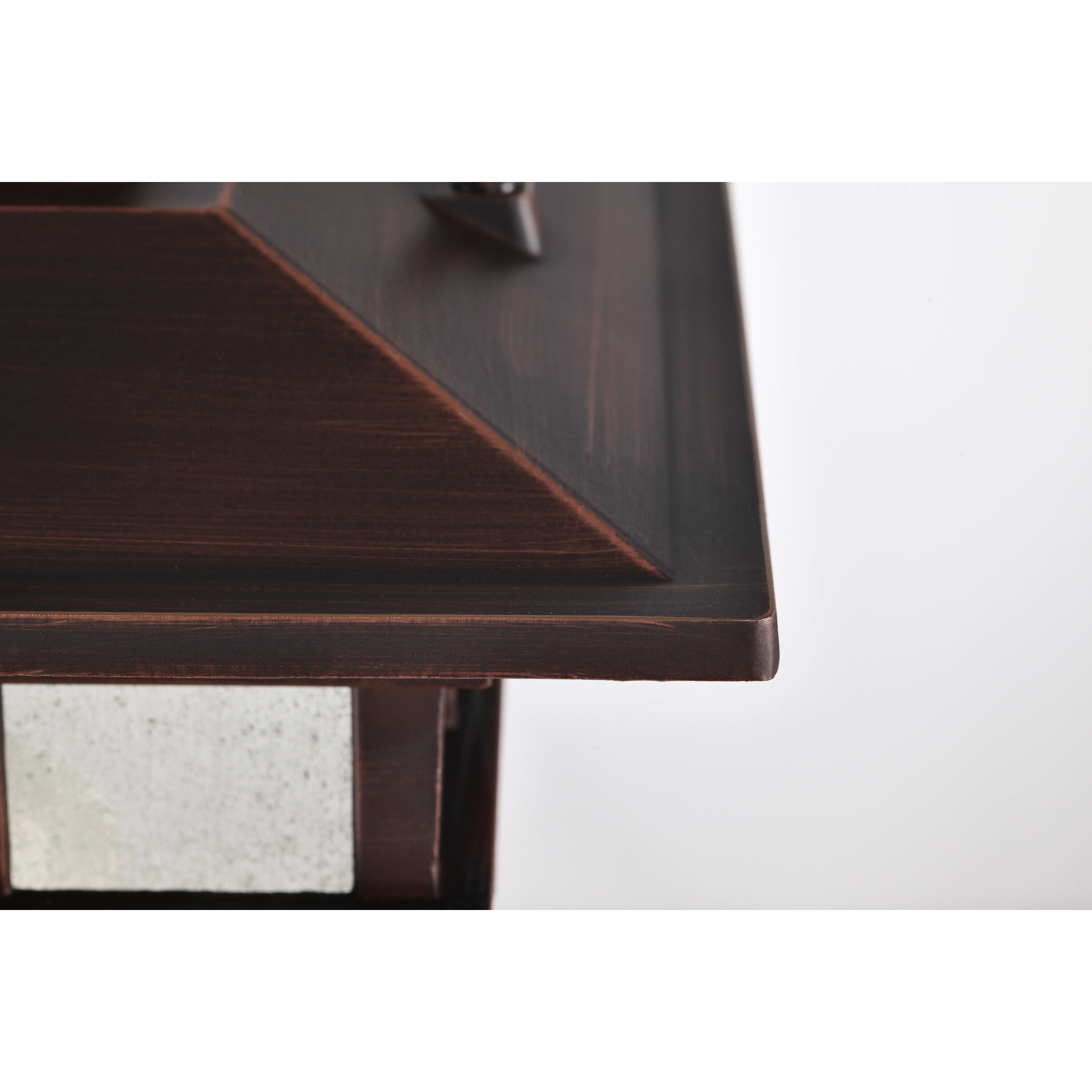 Cove Neck 16 inch Rustic Bronze Post Lantern, Large