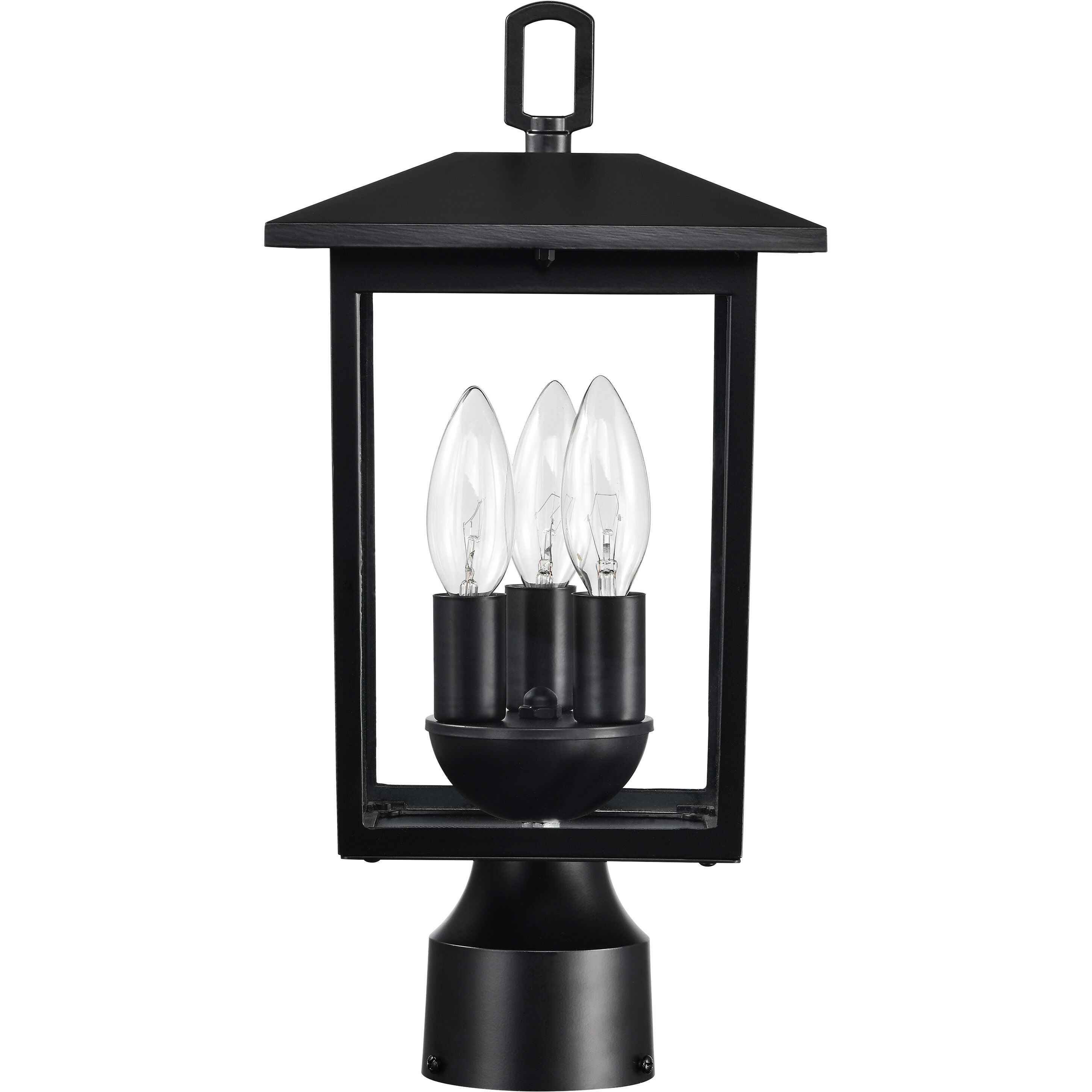 Jamesport 15 inch Matte Black Post Lantern