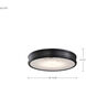Kendall LED 14.25 inch Matte Black Flush Mount Ceiling Light