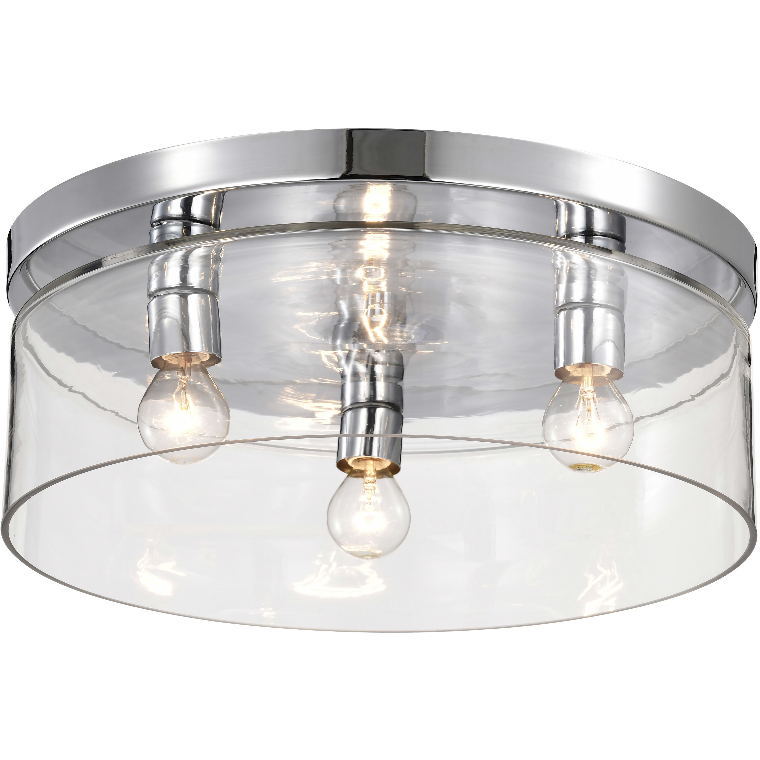 Marlowe 15 inch Polished Nickel Flush Mount Ceiling Light