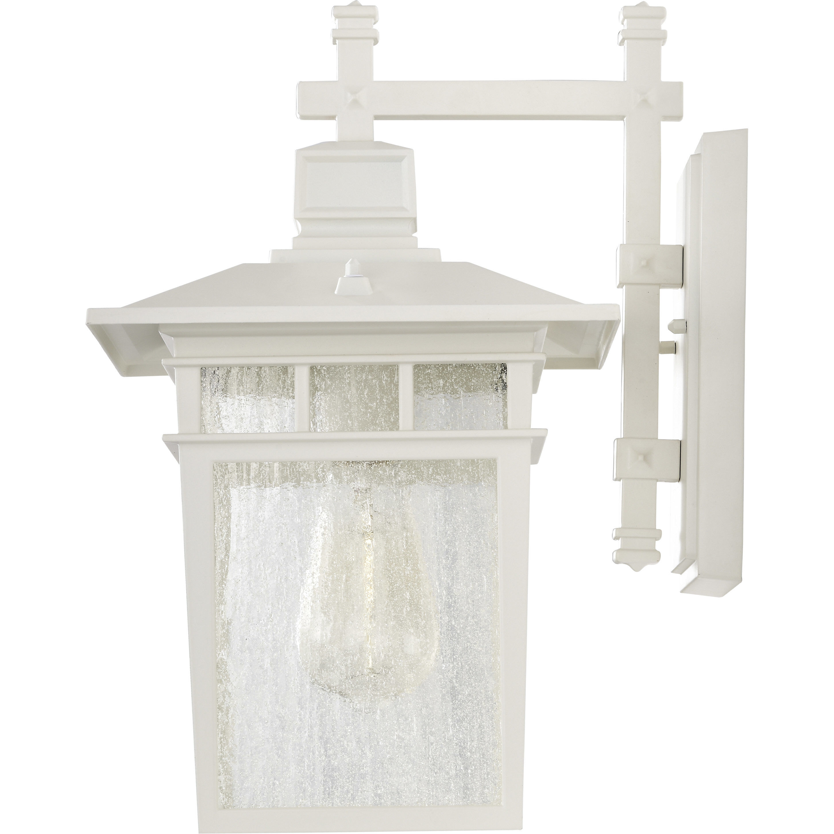 Cove Neck 1 Light 14 inch White and Clear Seeded Outdoor Wall Light