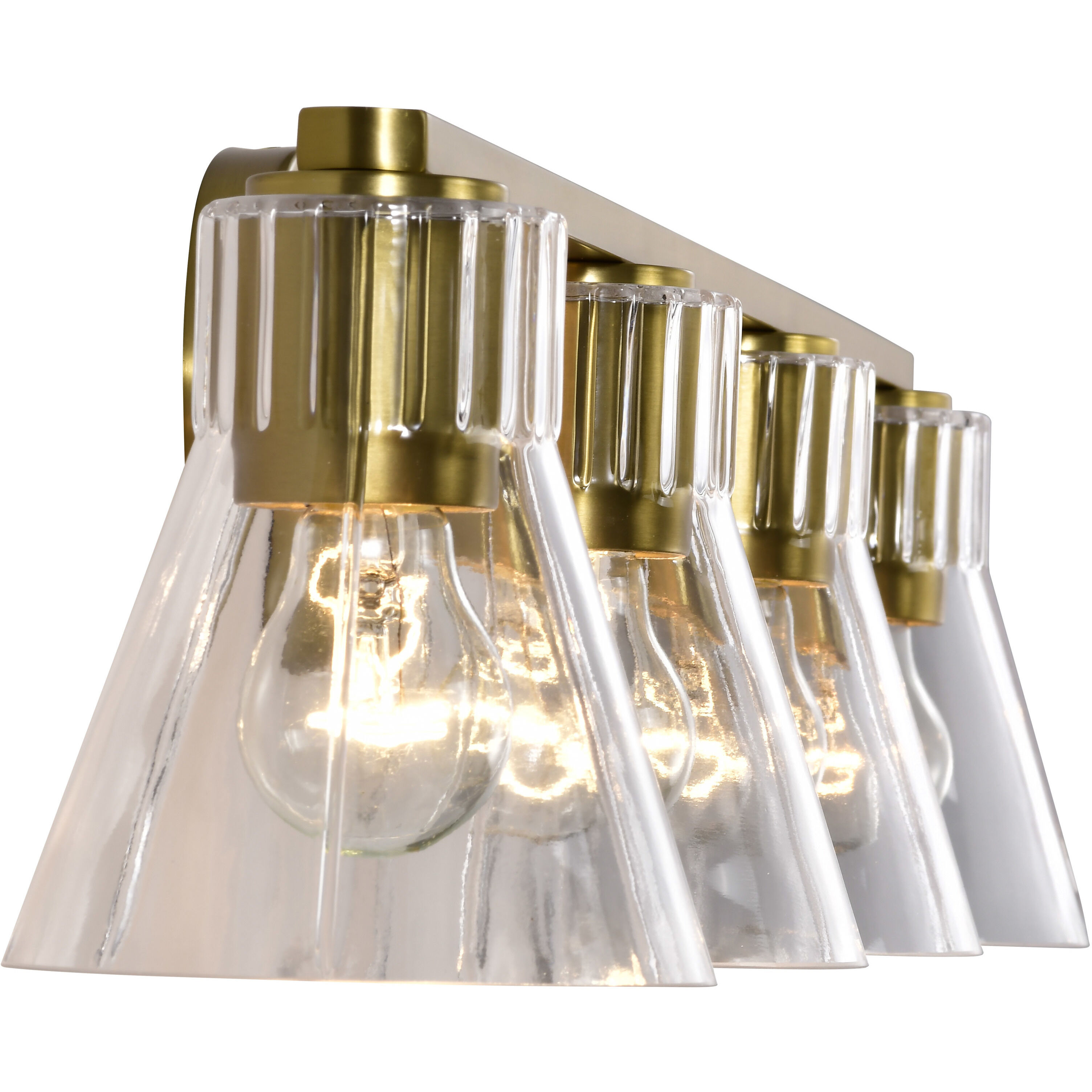 Gianna 33.25 inch Vintage Brass Vanity Wall Light