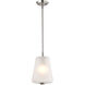 Lune 8 inch Brushed Nickel Pendant Ceiling Light