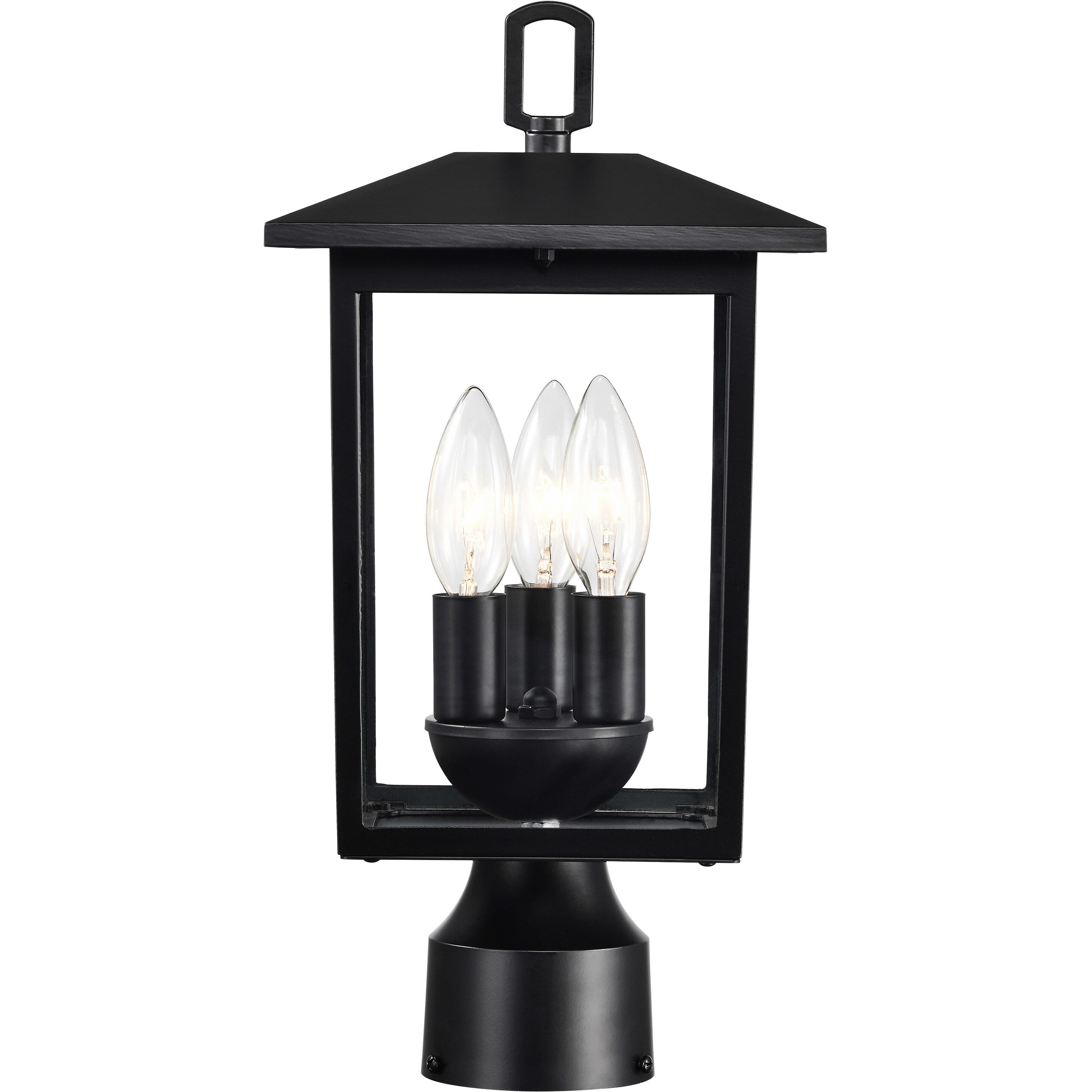 Jamesport 15 inch Matte Black Post Lantern