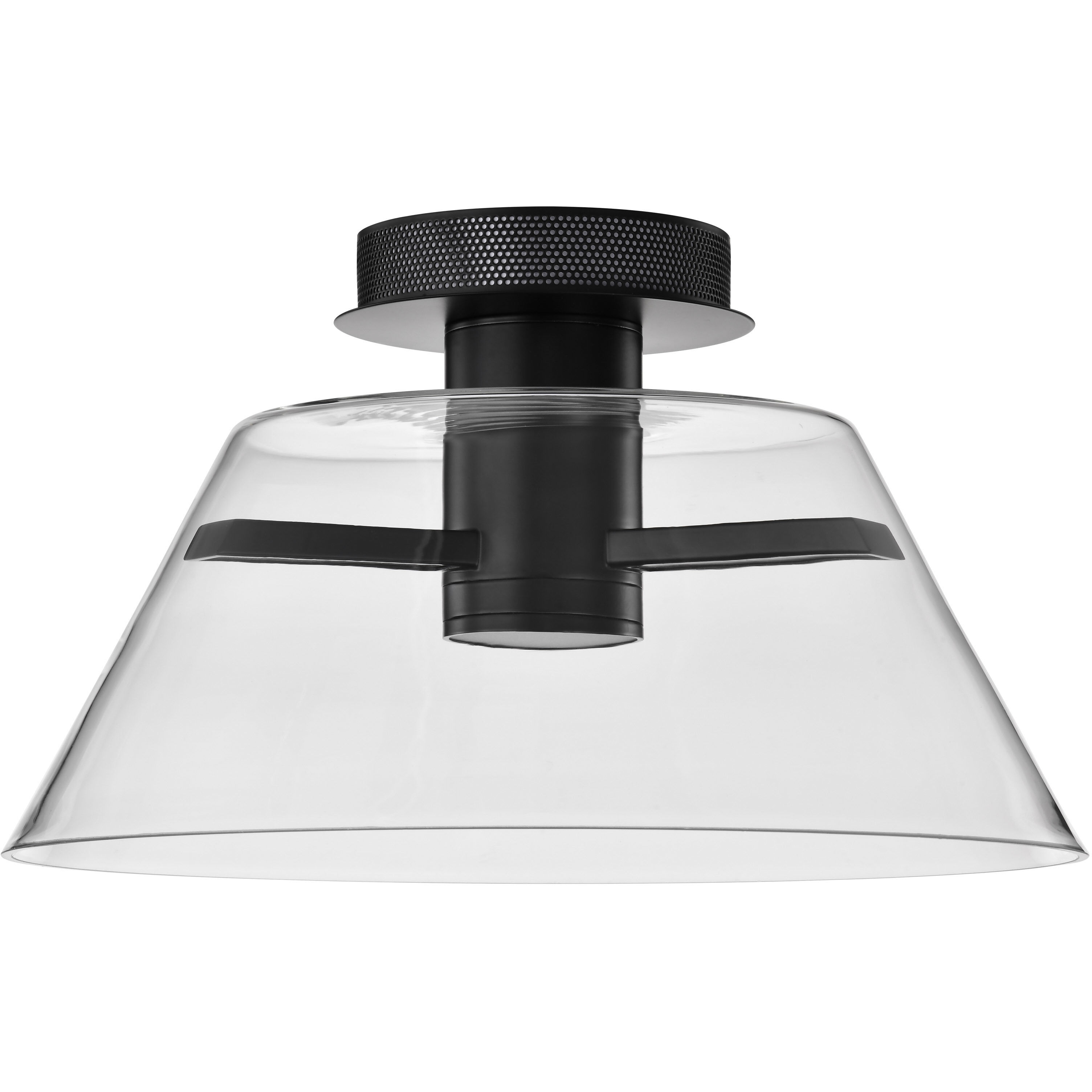 Edmond LED 17 inch Matte Black Semi Flush Mount Ceiling Light