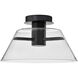 Edmond LED 17 inch Matte Black Semi Flush Mount Ceiling Light