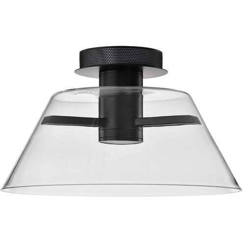 Edmond LED 17 inch Matte Black Semi Flush Mount Ceiling Light