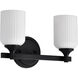 Solara 13.38 inch Matte Black Vanity Wall Light