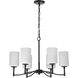 Liam 25 inch Matte Black Chandelier Ceiling Light