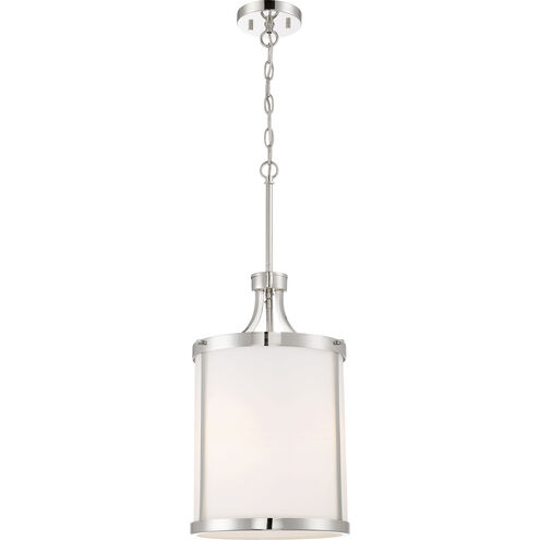 Denver 3 Light 12 inch Polished Nickel Pendant Ceiling Light