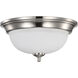 Brentwood LED 13 inch Brushed Nickel LED Flush Mount Ceiling Light