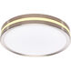 Brentwood LED 11.42 inch Brushed Nickel Flush Mount with Night Light Ceiling Light