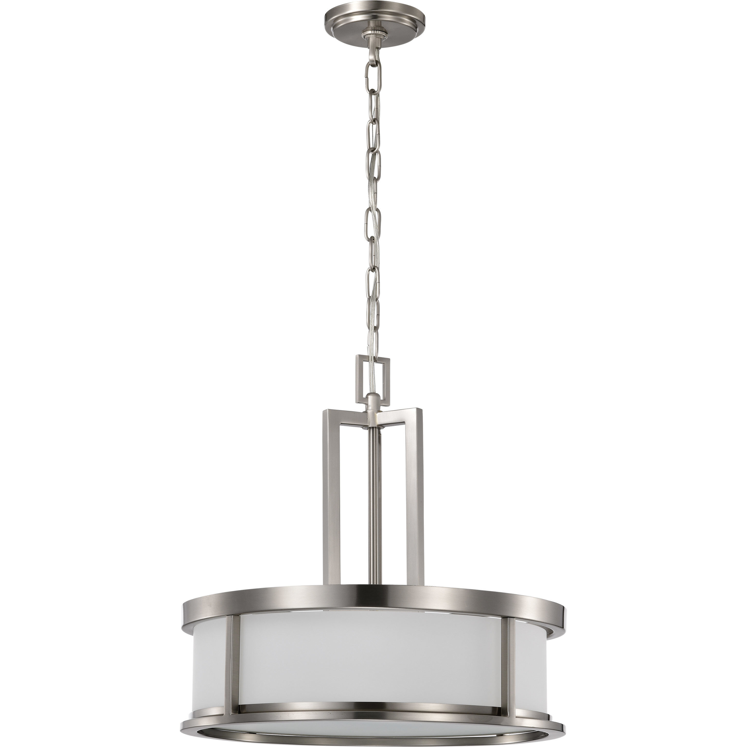 Odeon 4 Light 17 inch Brushed Nickel Pendant Ceiling Light