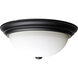 Brentwood 3 Light 15.25 inch Matte Black Flush Mount Ceiling Light