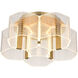 Kenzo LED 17.75 inch Polished Anodized Bronze Flush Mount Ceiling Light