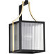 Holden 14.5 inch Black and Gold Outdoor Wall Light