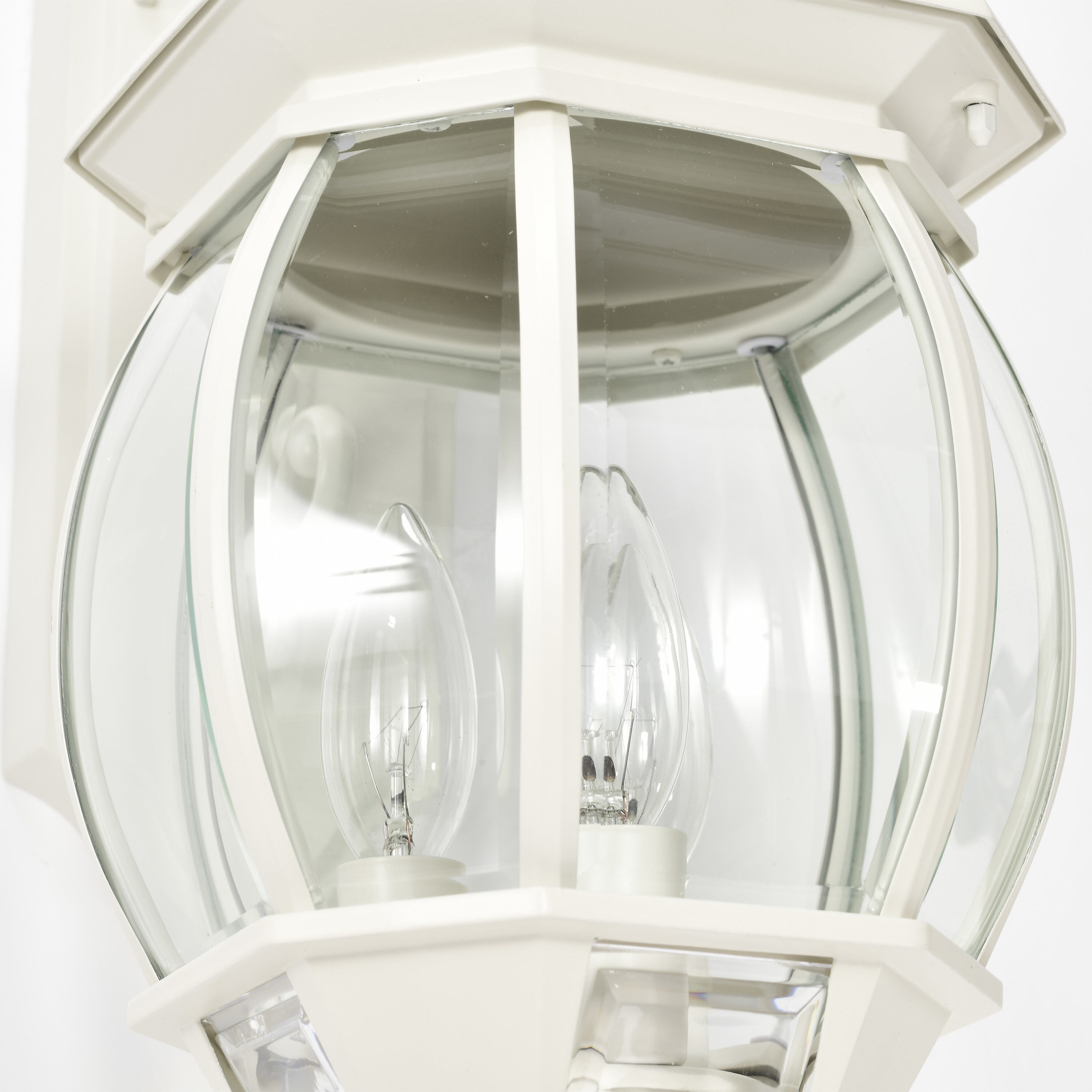 Central Park 3 Light 23 inch White Outdoor Wall Lantern