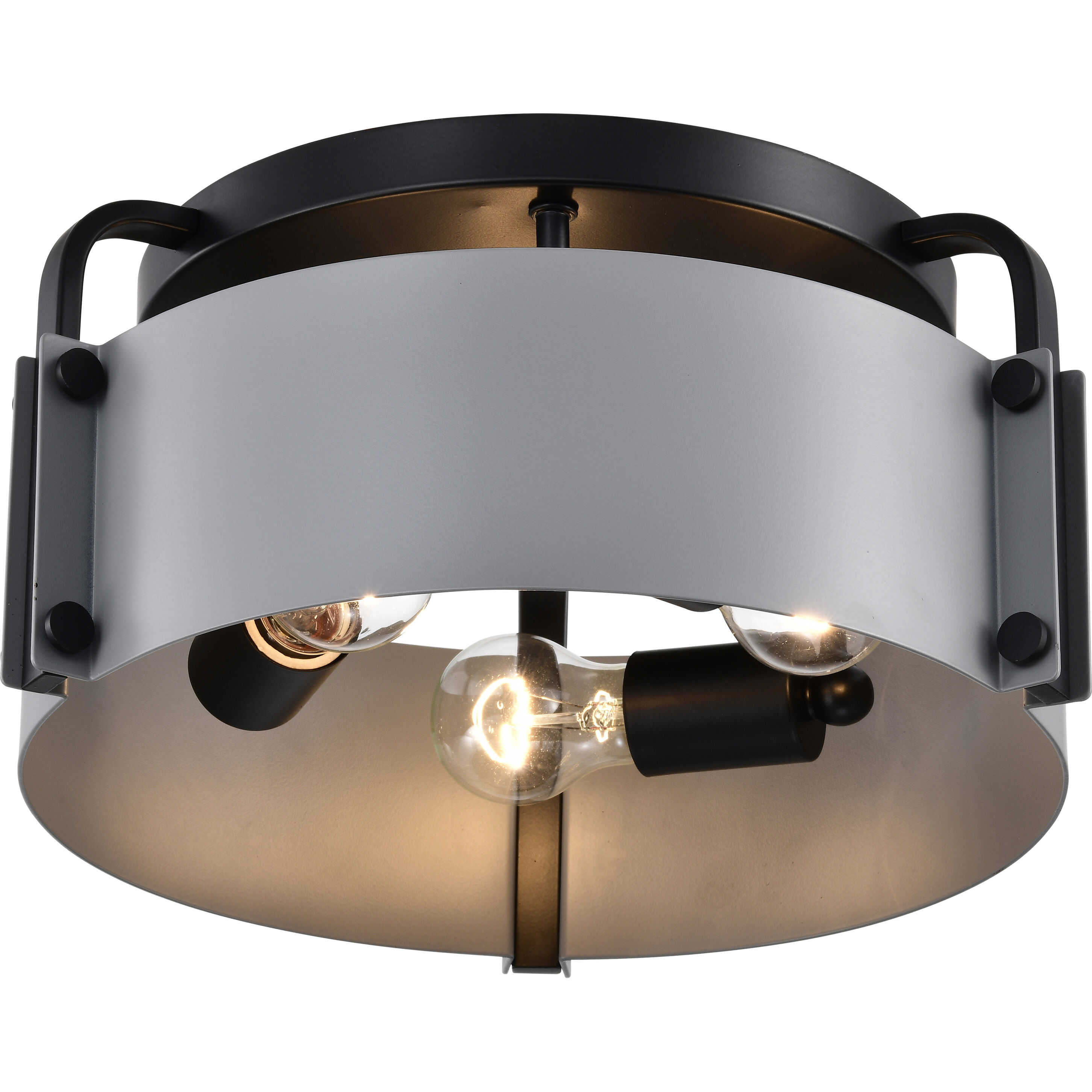 Altos 3 Light 14 inch Matte Gray Semi Flush Mount Ceiling Light